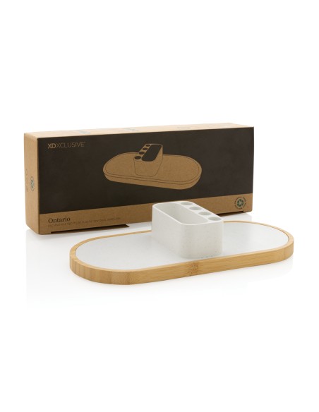 Caricatore dual wireless 10W Ontario plastica riciclata RCS